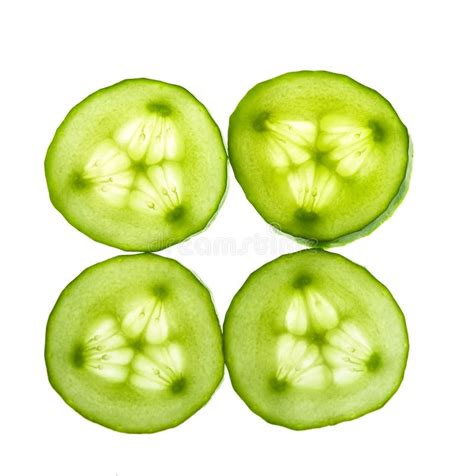 Fresh Cucumber Slice Stock Image Image Of Healthy White 24229433