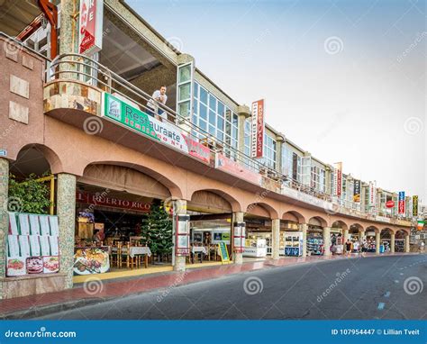 Puerto Rico, Gran Canaria in Spain - December 14, 2017: Shops and ...