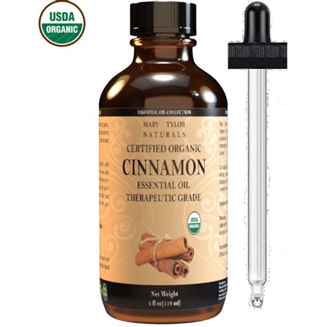 Organic Cinnamon Essential Oil Large 4 Oz Usda Certified Organic By