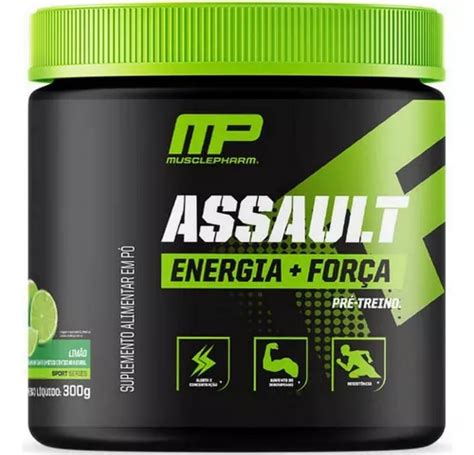 Pré Treino Assault Sport Musclepharm 300g 60doses Sabor Limão