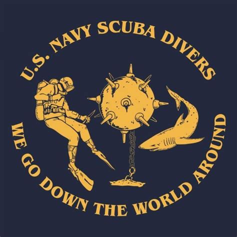 Us Navy Divers Naval Diving And Salvage Center Navy Dive Shirt Navy