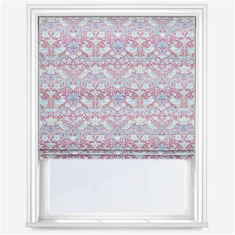 William Morris Strawberry Thief Plum Roman Blind