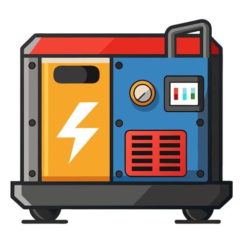 Diesel electric generator clipart vector art and illustration | Premium ...