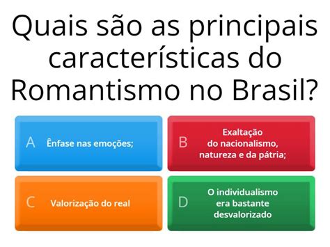 Quais São As Principais Características Do Romantismo