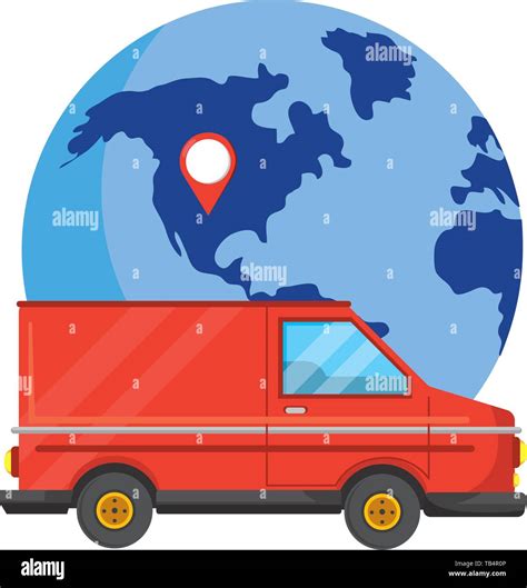 delivery tracking service shipping business logistic cartoon vector