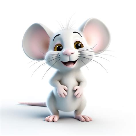 Premium Ai Image A Cartoon Mouse Standing On Its Hind Legs