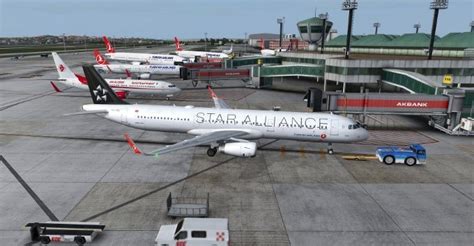 Fs Fsx Turkish Airlines Star Alliance Airbus A Tc Jsg