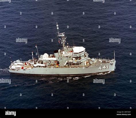 An Aerial Starboard Beam View Of The Ocean Minesweeper Uss Exultant