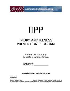 Illness Injury Prevention Plan Doc Template Pdffiller