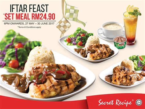 Secret Recipe Iftar Feast Set Meal RM24.90 FREE Syrup Drink & Sweet ...