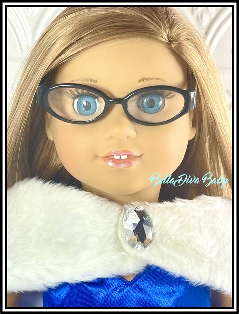 Doll Glasses Eye Black Frame Designed To Fit Like American Etsy