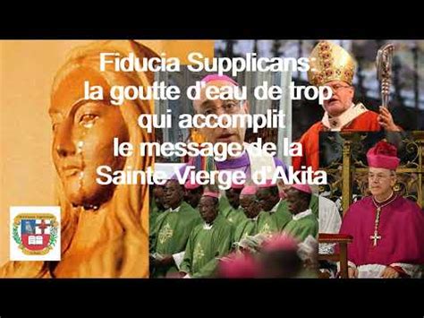 Fiducia Supplicans Ou La Goutte De Trop Qui Accomplit Le Message De La