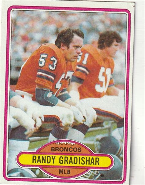 FREE SHIPPING MINT 1980 Topps Randy Gradishar 410 PLUS BRONCOS BONUS