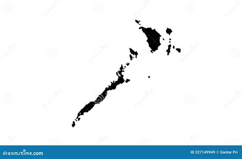 Silhouette Map Of The Mimaropa Region In The Philippines Stock Vector