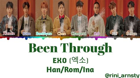 EXO 엑소 Been Through 지나갈 테니 Han Rom Ina Color Coded Lyrics Lirik