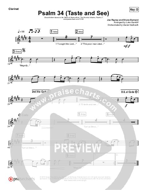 Psalm 34 Taste And See Choral Anthem Satb The Worship Initiative