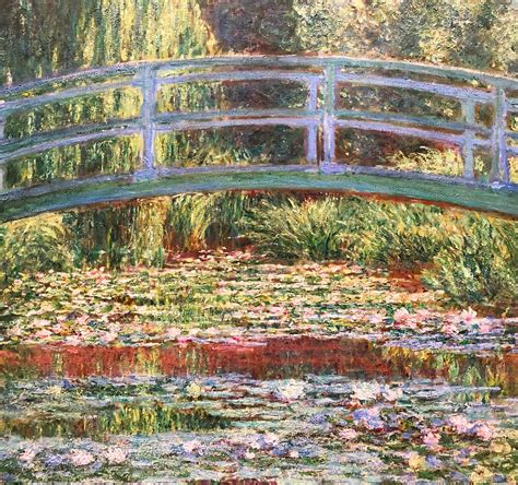 Water Lilies And Japanese Bridge Monet Mural Wall