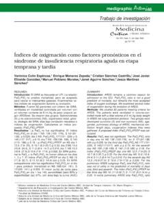 Índices de oxigenación como factores pronósticos en el 205 ndices