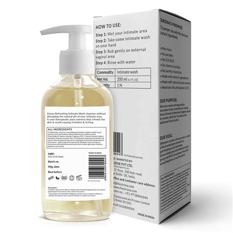 Buy Sirona Natural Ph Balanced Intimate Wash 200 Ml Online And Get Upto