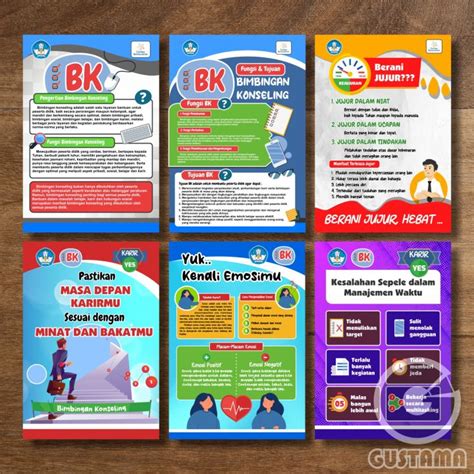 Poster Ruang BK Bimbingan Konseling Poster Edukasi Anak Laminasi A3