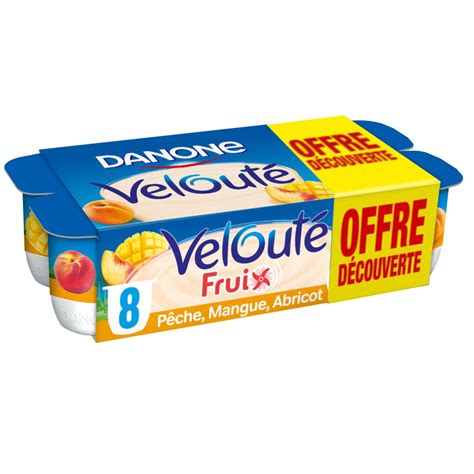 Yaourt Aux Fruits Jaunes Brass P Che Mangue Abricot Danone Veloute