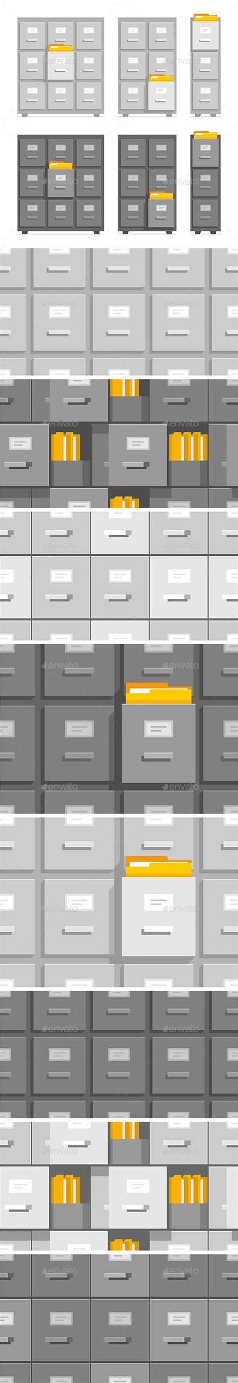 Filing Cabinets Pattern Graphics Graphicriver