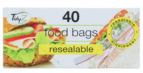 Tidyz Resealable Food Bags 40s