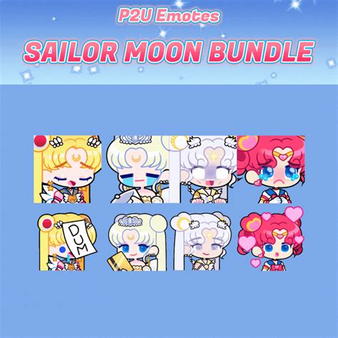 P U Animated Sailor Moon Emote Bundle Cosmos Cupidemotes S Ko Fi