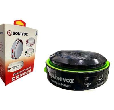 Parlante Bocina NegroVerde Vs Ps1461 Usb Bluetooth Sonivox Sonido