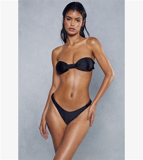 Buy MissPap Bandeau Ruched Front Bikini Set In Black 6thStreet Kuwait