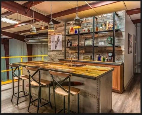 Trendy & Unique Basement Kitchen Bar Ideas