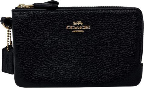 Coach Pebble Leather Double Zip Wristlet Natuforma