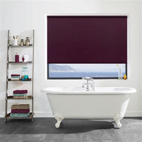 Funky Bathroom Blinds, Purple PVC Waterproof Roller Blinds