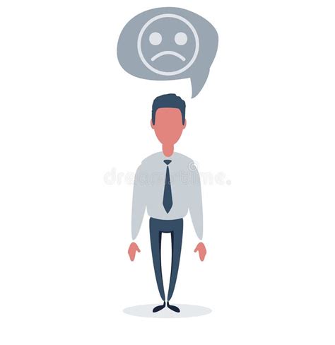 Frustrated Businessman Or Clerk Male Character In Trendy Simple Style