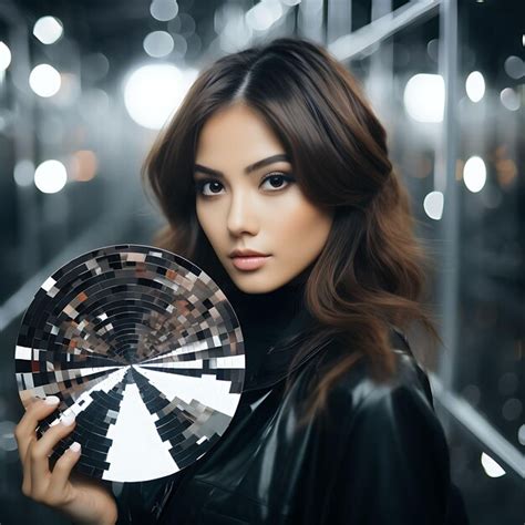 Premium AI Image Photo Of Brunette Asian Woman Holding A Foundation