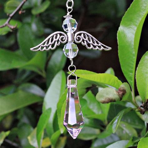 Swarovski Crystal Angel Sun Catcher Pendulum Suncatcher Pink Etsy