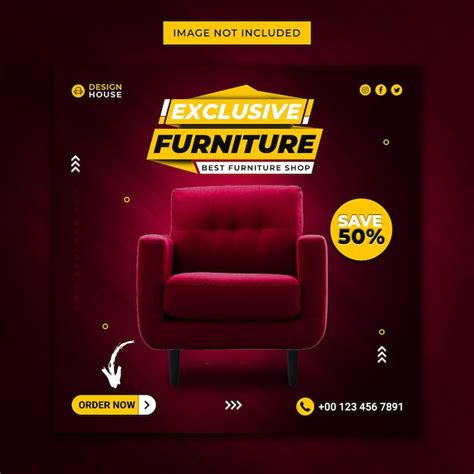 Premium Psd Furniture Sale Social Media Post Template