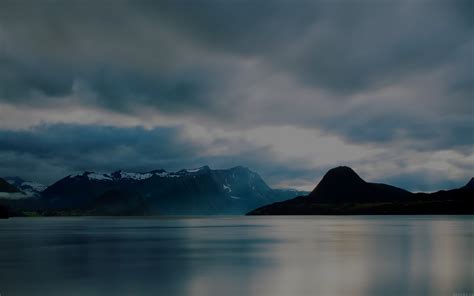 wallpaper for desktop, laptop | ml11-lake-mountain-dark-calm-nature