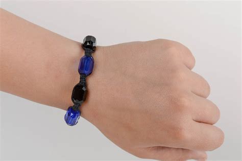 Pulsera De Cuentas Pl Sticas Trenzada En T Cnica Macram Artesanal