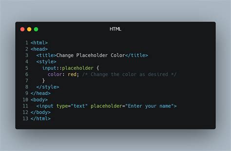 Alteration an HTML enter's placeholder colour with CSS