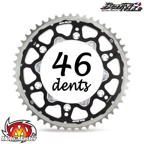 Couronne Acier Alu Moto Master Fusion Noir 46 Dents GAS GAS 85 MC