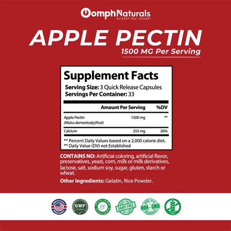 Apple Pectin Capsules Oomph Naturals