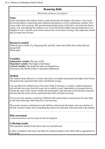 Ks3 Science Practical Investigations Part 3 Teaching Resources