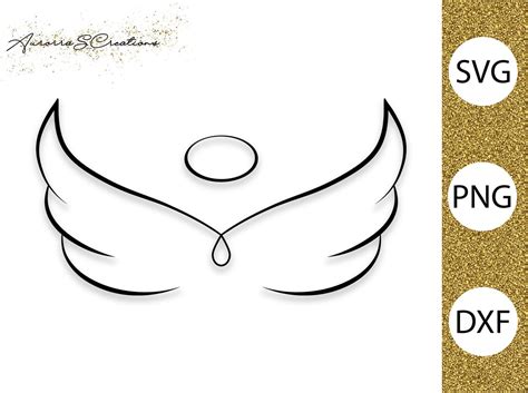 Angel Wings SVG, Angel Wings Outlines SVG, Angel SVG for Cricut, Cricut ...