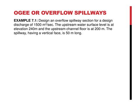 Chapter 7 Spillway And Energy Dissipators Ppt