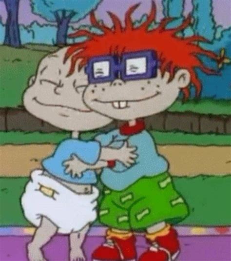 Rugrats Tommy And Chuckie Hugging Rugrats Characters Rugrats Cartoon