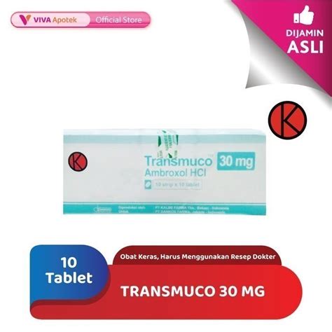 Jual Transmuco 30 Mg Ambroxol Batuk Berdahak 10 Tablet Shopee