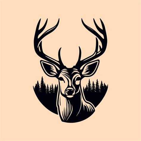 Illustration De Conception De Silhouette De Cerf Vectoriel Gratuit