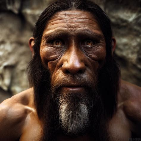 Premium Photo Caveman Or Neanderthal Realistic 3d Portrait