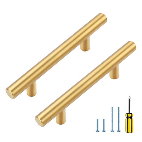 Ravinte Gold Cabinet Handles Pack Inch Brushed Gold Kitchen